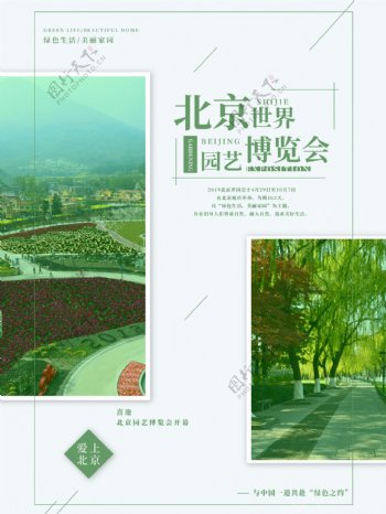 2019北京园艺博览会简约海报
