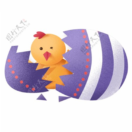 卡通彩蛋小鸡装饰素材