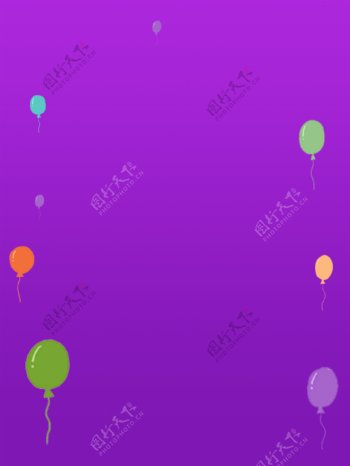 清新彩色气球广告背景