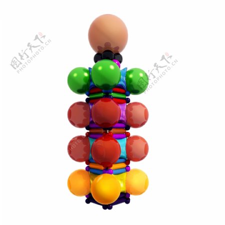 立体气球树png图