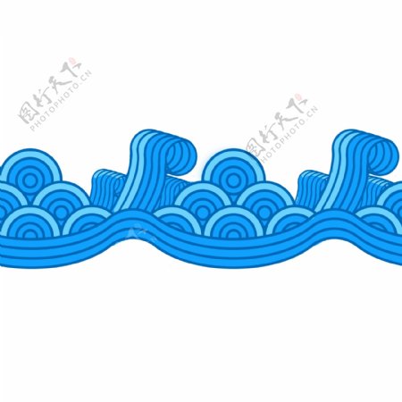 蓝色纹理海浪水纹