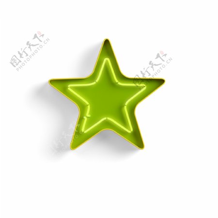 绿色发亮星星图案