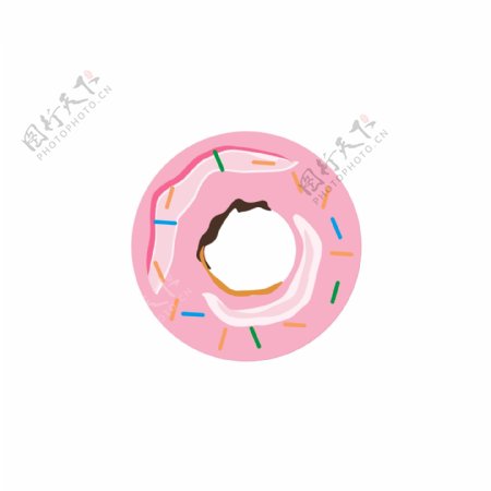 粉色美味甜甜圈