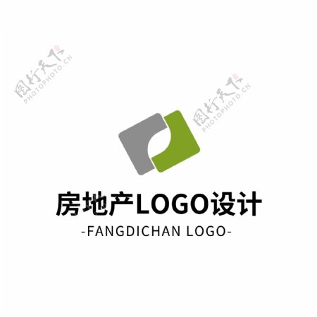 简约创意大气房地产logo标志设计