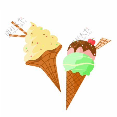 夏日食物冷饮凉爽冰糕冰淇淋