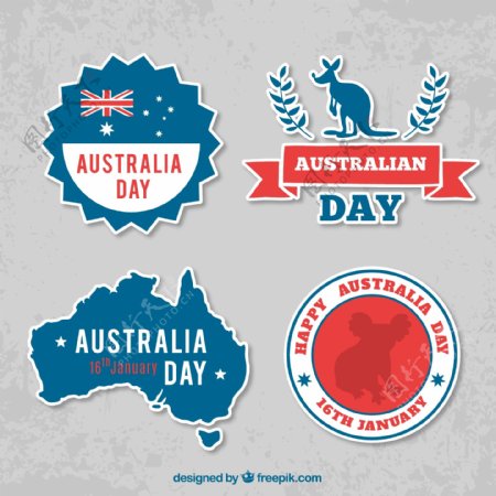 4款创意澳大利亚日标签