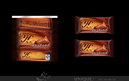 食品巧克力外包装设计图效果设计