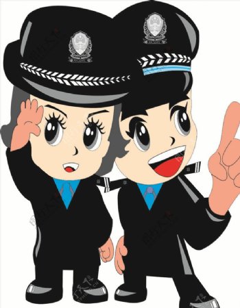 卡通小警察