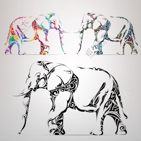 大象手绘素材