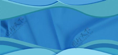简约蓝色皱纹banner背景设计