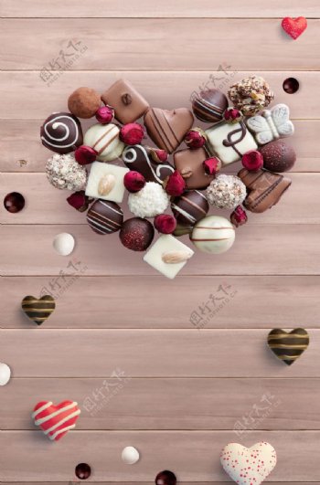 情人节巧克力促销宣传海报