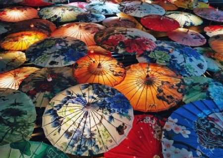 中国风伞油纸伞纸装饰