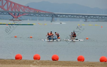 宁波梅山湾沙滩公园皮划艇