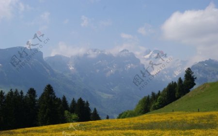瑞士策马特峰自然风景