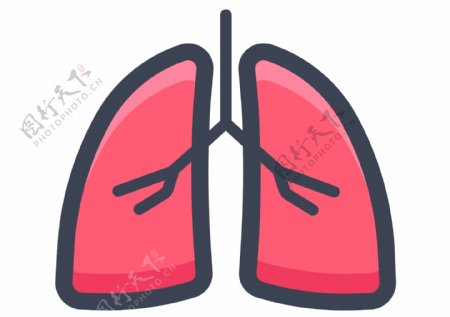 肺部矢量图标