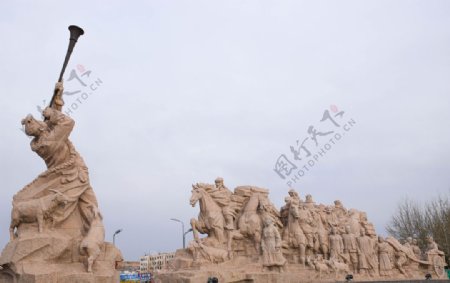 陕北文化石雕