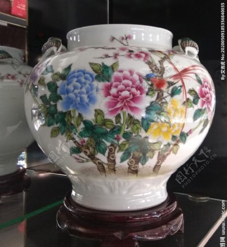 彩釉瓷罐