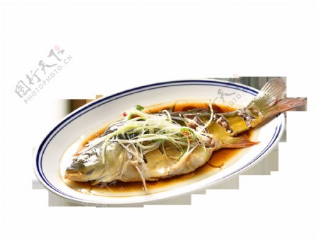 红烧鱼鲤鱼蒸鱼菜单食谱素材