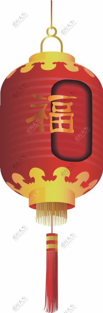 中国风福字灯笼传统节日喜庆素材
