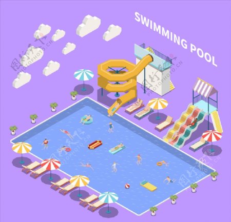 夏日泳池