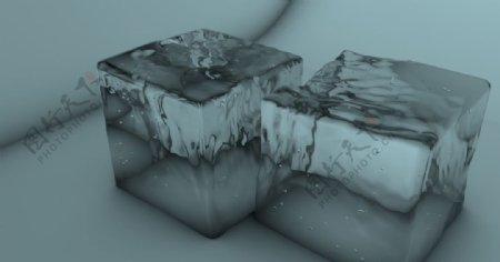 C4D冰块建模渲染场景