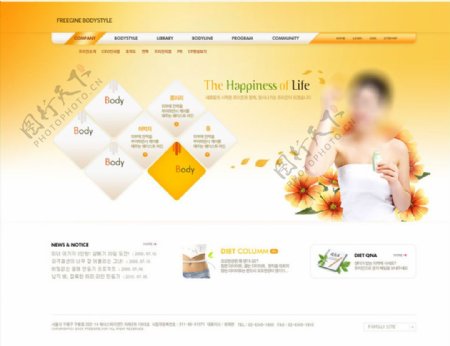 韩国网页模板含内页