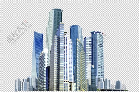 城市建筑高楼合成海报素材