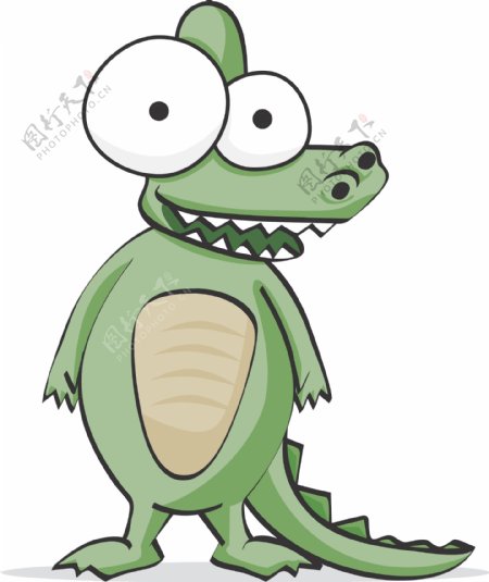 鳄鱼搞笑搞怪动物卡通大眼睛