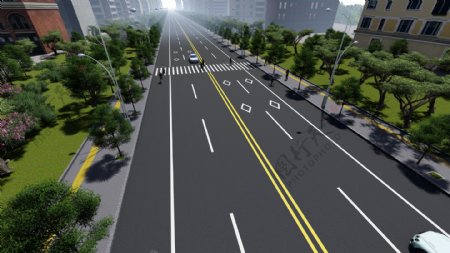 城市道路效果图