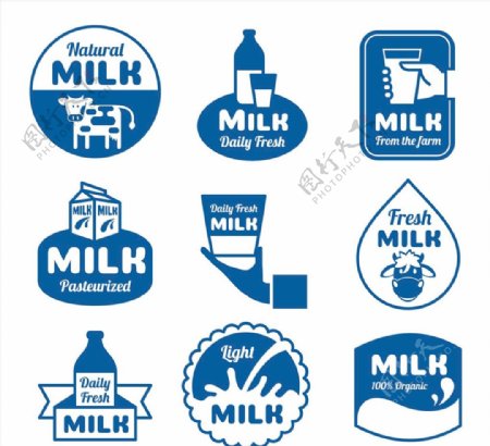 新鲜牛奶标签图片