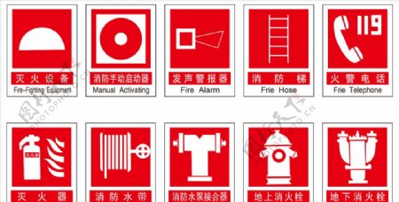 消防标识标志图片