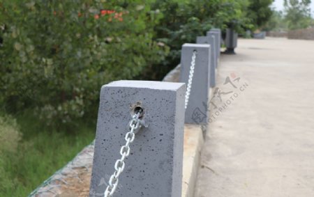 公园临边防护栏水泥栏杆图片