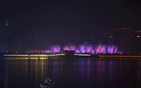 杭州奥体中心夜景图片