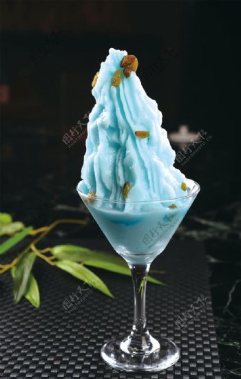 蓝色妖姬冰沙图片