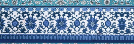 蓝色民族风古典花纹底纹背景图片