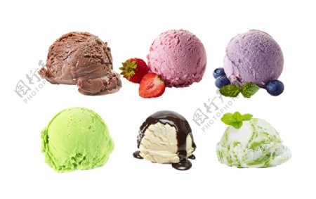 冰淇淋雪糕球素材图片