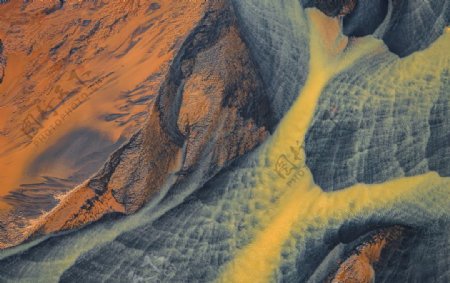 山川河流地质纹理黄色背景质感图片