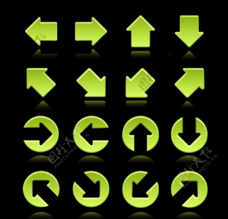 绿色箭头图标图片