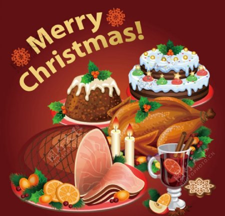 圣诞节美食海报图片