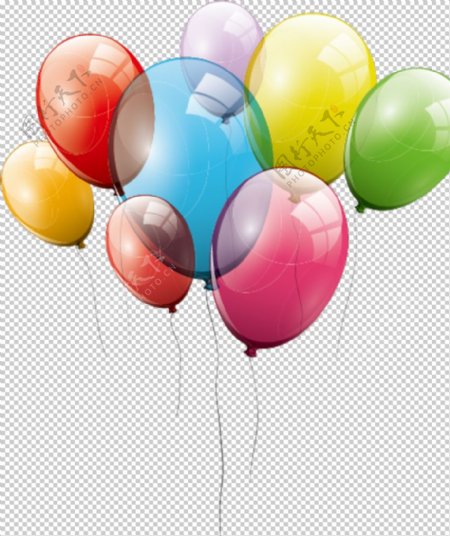 气球彩色庆祝背景海报素材图片