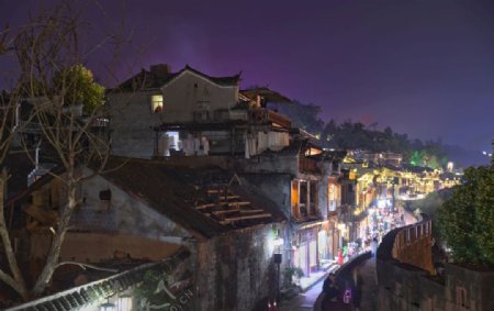 湖南凤凰古城夜晚上图片