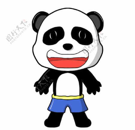 手绘熊猫图片