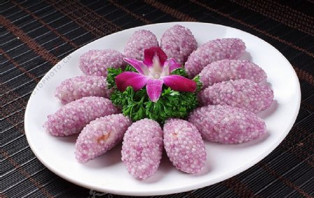 小吃水晶紫薯棒图片