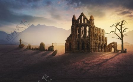 幻想城堡风景图片