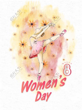手绘妇女节海报图片