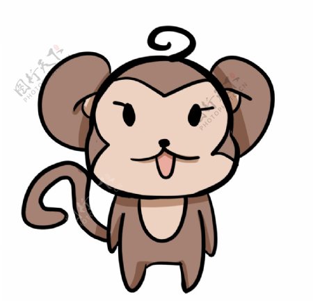 猴子卡通插画图片