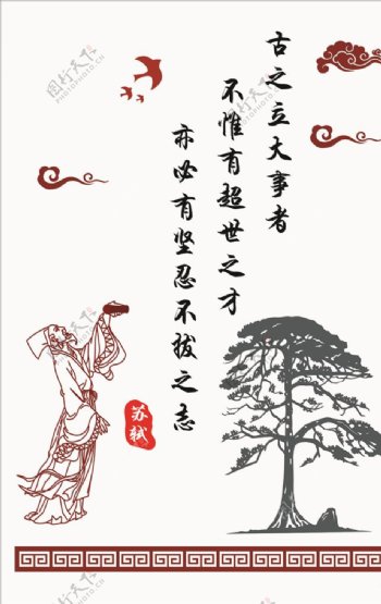 苏轼文化墙图片