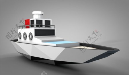 C4D模型游艇轮船图片