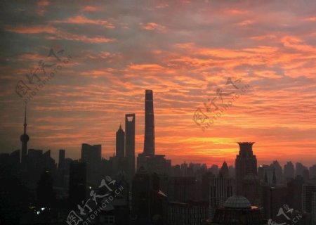 上海的日落图片