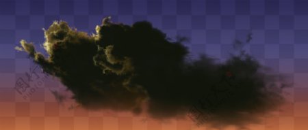 夕阳云乌云黑色云图片